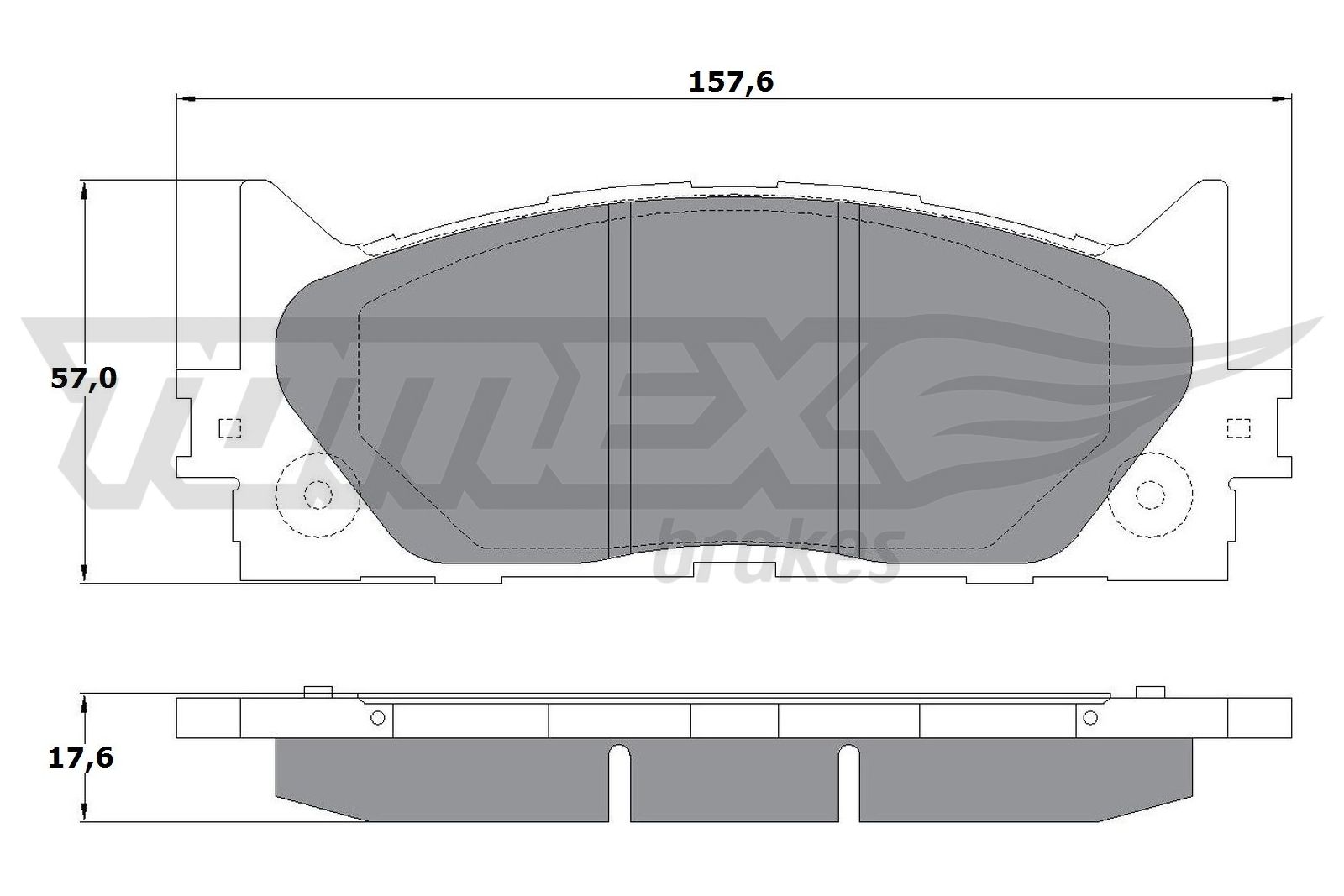 Sada brzdových platničiek kotúčovej brzdy TOMEX Brakes